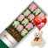 CAJA CON 12 ROSAS ROSADAS Y BLANCAS + PELUCHE Y GLOBO DÍA DE LA MADRE