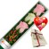 CAJA CON 3 ROSAS ROSADAS Y BLANCAS + CHOCOLATE Y GLOBO DÍA DE LA MADRE
