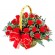 Canastillo Mediano de 24 Rosas Rojas
