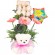  Arreglo de 9 Rosas Rosadas para Cumpleaños + Peluche + Globo 
