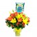 Florero 12 Rosas Circus y Liliums Amarillos + Globo para Nacimiento  NIño