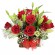 Canastillo Mediano de 12 Rosas Rojas y Liliums Blancos