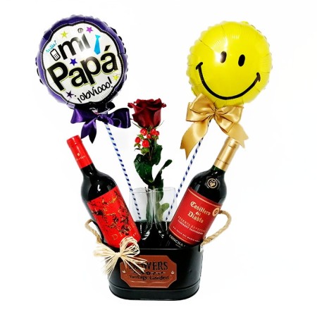 Cubeta Metálica de Vinos Diablo y Casillero del Diablo