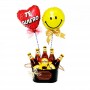 Cubeta de 5 Cervezas Kross Golden 33cc más 2 Globos