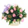 Canastillo Pequeño de Rosas 12 Rosas Rosa