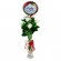 Florero para cumpleaños 6 rosas  más + Hipericos + Globo