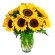 Florero Con 10 Girasoles más mix