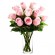 Florero de 14 Rosas Rosa