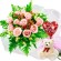 Oferta Ramo 12 Rosas Rosadas + Globo y Peluche