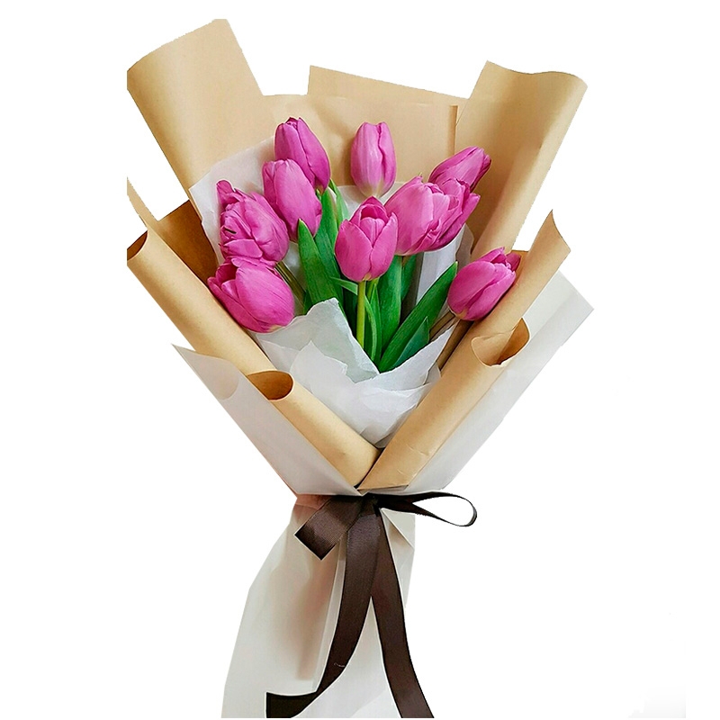 el fin Tender nitrógeno Ramo de flores 10 Tulipanes Rosados