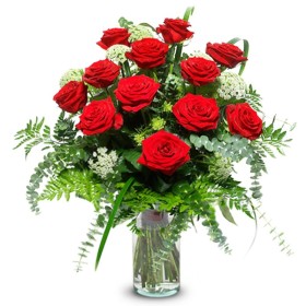 Florero de 12 Rosas Rojas Florero de 12 Rosas Rojas