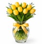 Florero de 10 Tulipanes Amarillos