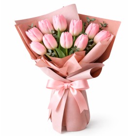Ramo de 10 Tulipanes Rosados