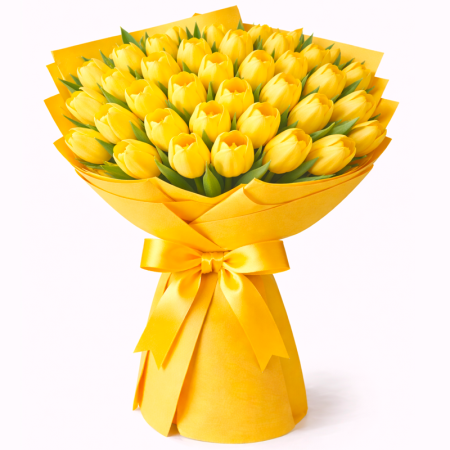 Ramo de 40 Tulipanes Amarillos