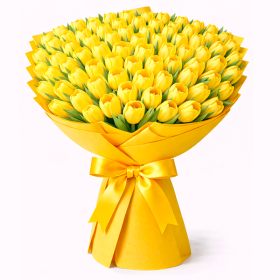 Ramo de 80 Tulipanes Amarillos