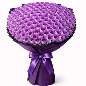 Ramo de 100 Tulipanes Morados