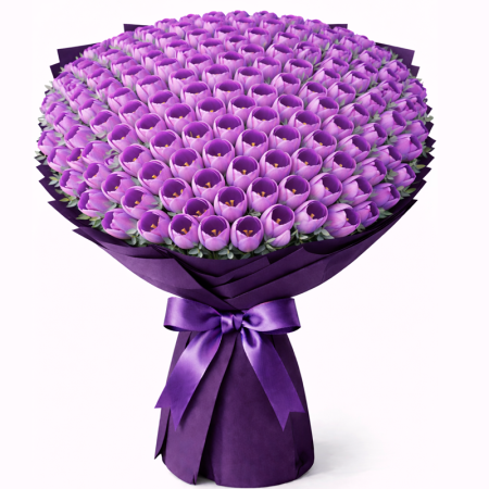 Ramo de 100 Tulipanes Morados