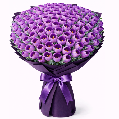 Ramo de 80 Tulipanes Morados