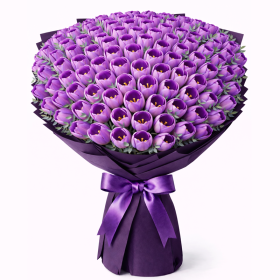 Ramo de 70 Tulipanes Morados