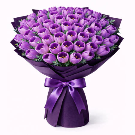 Ramo de 40 Tulipanes Morados