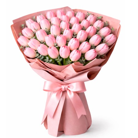 Ramo de 30 Tulipanes Rosados
