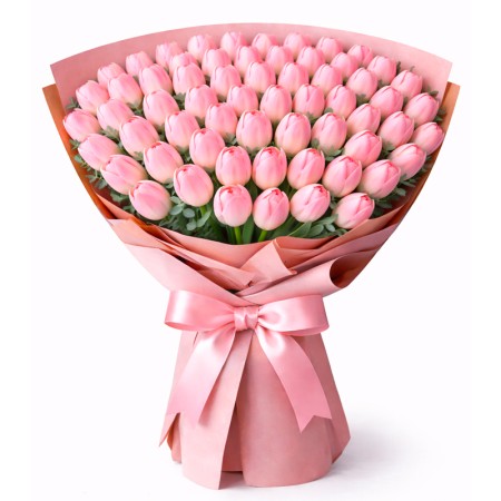 Ramo de 70 Tulipanes Rosados