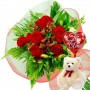 Oferta Ramo 6 Rosas Rojas + Globo y Peluche