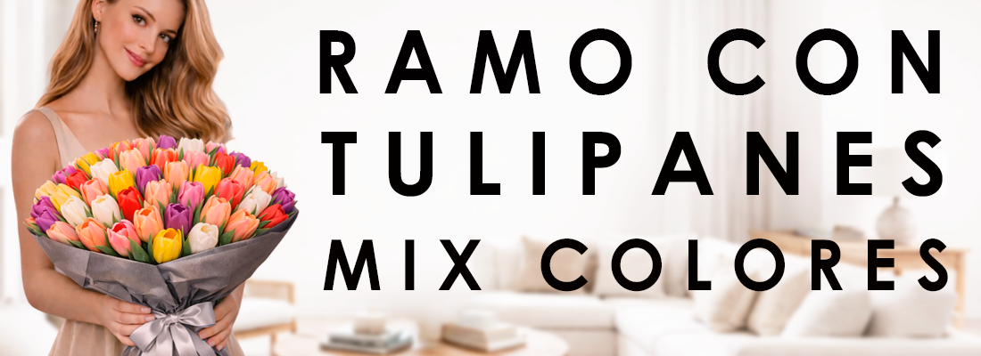 Tulipanes Mix Colores a Domicilio en Santiago | Floresadomicilio.cl