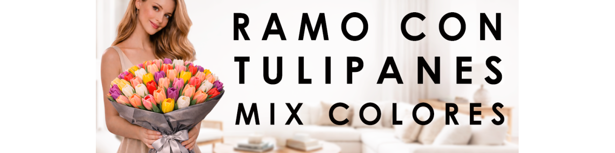 Tulipanes Mix Colores a Domicilio en Santiago | Floresadomicilio.cl