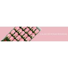 Cajas con Rosas Rosadas